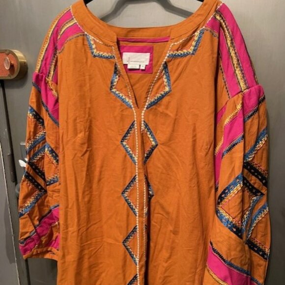 Anthropologie Retro Stasiana Embroidered Tunic Dress - Picture 9 of 16